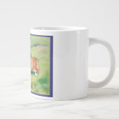 ペンブロークウェルシュコーギー達がカエル氏に会う ジャンボコーヒーマグカップ (右)