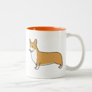 ペンブロークウェルシュコーギー かわいい犬 ツートーンマグカップ