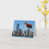 ペンブロークウェルシュコーギー カード (黄色い花)