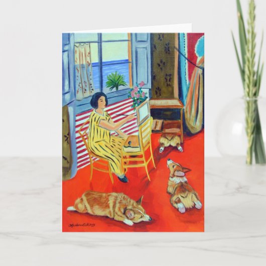 ペンブロークウェルシュコーギー カード (正面)