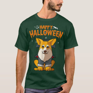 ペンブロークコーギドハロウィーンの衣装ヴァンパイアドラク Tシャツ