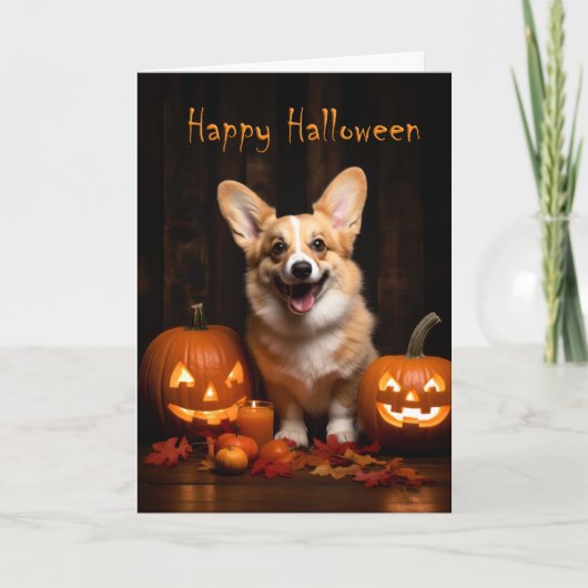ペンブロークコーギハロウィーン カード (正面)