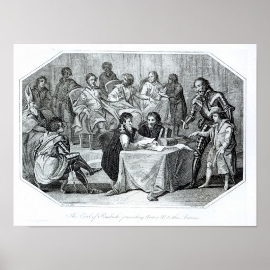 ペンブローク伯爵が示すヘンリー3世 ポスター (正面)