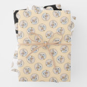 ペンブローク絵を描ウェルシュコーギーズ赤オリジナルドッグアート ラッピングペーパーシート (インサイチュ)