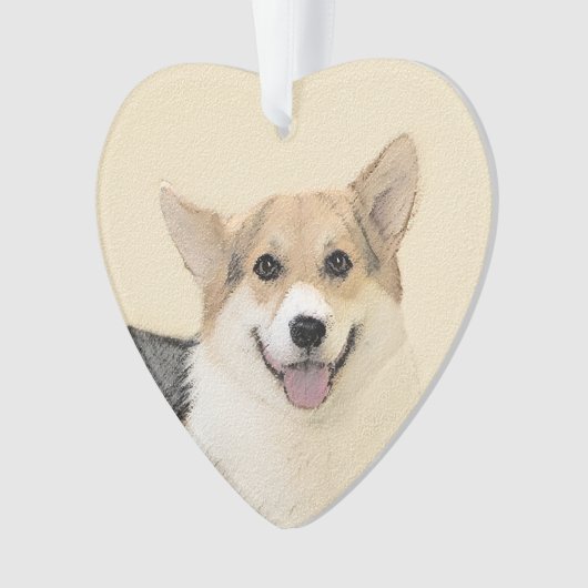 ペンブローク絵画ウェルシュコーギーズ – オリジナルドッグアート オーナメント (正面)
