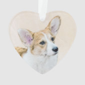 ペンブローク絵画ウェルシュコーギーズ – オリジナルドッグアート オーナメント (裏面)