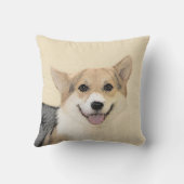 ペンブローク絵画ウェルシュコーギーズ – オリジナルドッグアート クッション (裏面)