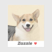 ペンブローク絵画ウェルシュコーギーズ – オリジナルドッグアート シール (シート)