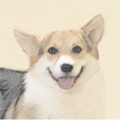 ペンブローク絵画ウェルシュコーギーズ – オリジナルドッグアート シール (正面)