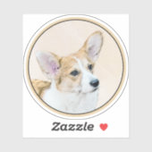 ペンブローク絵画ウェルシュコーギーズ – オリジナルドッグアート シール (シート)