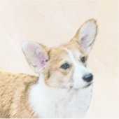 ペンブローク絵画ウェルシュコーギーズ – オリジナルドッグアート シール (正面)