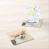 ペンブローク絵画ウェルシュコーギーズ – オリジナルドッグアート スクエアペーパーコースター (インサイチュ)