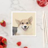 ペンブローク絵画ウェルシュコーギーズ – オリジナルドッグアート スタンダードカクテルナプキン (インサイチュ)