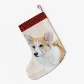 ペンブローク絵画ウェルシュコーギーズ – オリジナルドッグアート スモールクリスマスストッキング (裏面 (吊り時))