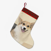 ペンブローク絵画ウェルシュコーギーズ – オリジナルドッグアート スモールクリスマスストッキング (正面 (吊り時))