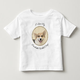 ペンブローク絵画ウェルシュコーギーズ – オリジナルドッグアート トドラーTシャツ
