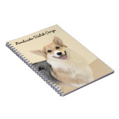 ペンブローク絵画ウェルシュコーギーズ – オリジナルドッグアート ノートブック (右側)