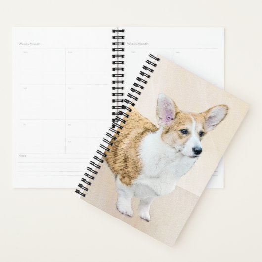 ペンブローク絵画ウェルシュコーギーズ – オリジナルドッグアート プランナー手帳 (ディスプレー)
