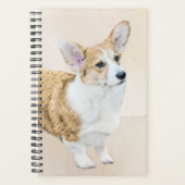 ペンブローク絵画ウェルシュコーギーズ – オリジナルドッグアート プランナー手帳 (正面)