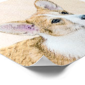 ペンブローク絵画ウェルシュコーギーズ – オリジナルドッグアート ポスター (角)