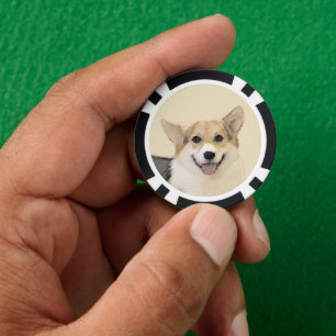 ペンブローク絵画ウェルシュコーギーズ – オリジナルドッグアート ポーカーチップ