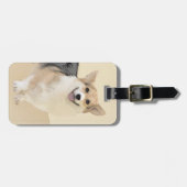 ペンブローク絵画ウェルシュコーギーズ – オリジナルドッグアート ラゲッジタグ (正面横)