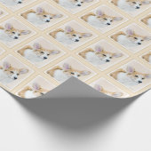 ペンブローク絵画ウェルシュコーギーズ – オリジナルドッグアート ラッピングペーパー (角)