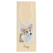 ペンブローク絵画ウェルシュコーギーズ – オリジナルドッグアート ワインギフトバッグ (裏面)