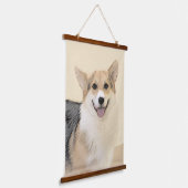 ペンブローク絵画ウェルシュコーギーズ – オリジナルドッグアート 吊り下げ型タペストリー (傾斜あり)