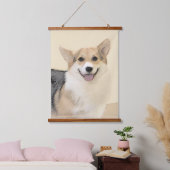 ペンブローク絵画ウェルシュコーギーズ – オリジナルドッグアート 吊り下げ型タペストリー (寝室)
