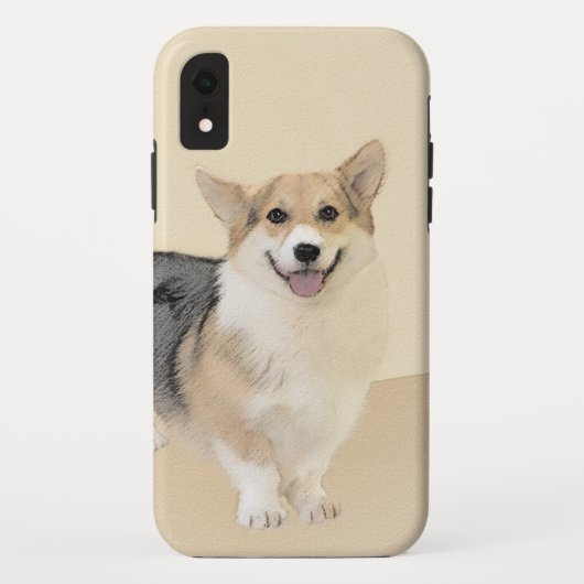 ペンブローク絵画ウェルシュコーギーズ – オリジナルドッグアート Case-Mate iPhoneケース (裏面)