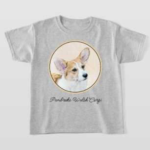 ペンブローク絵画ウェルシュコーギーズ – オリジナルドッグアート Tシャツ