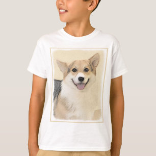 ペンブローク絵画ウェルシュコーギーズ – オリジナルドッグアート Tシャツ