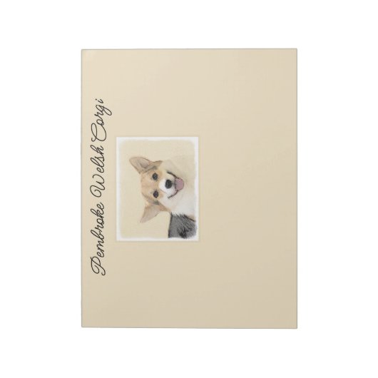 ペンブローク絵画ウェルシュコーギーズ – オリジナルドッグアートN ノートパッド (回転)