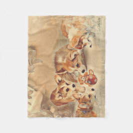 ペンブローク·ウェルシュコーギーズ·パピー フリースブランケット