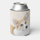 ペンブローク·ウェルシュコーギーズ·絵画オリジナル·ドッグ·アート 缶クーラー (缶裏面)