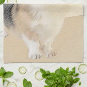 ペンブローク・ウェルシュコーギー絵画ズ・オリジナル・ドッグ・アート キッチンタオル (折り畳み)