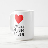 ペンブローク・ウェルシュ・コーギー大好き コーヒーマグカップ (正面左)