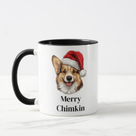 ペンブローク・ウェルシュ・コーギー サンタ帽子 クリスマス 犬 マグカップ