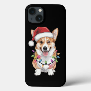 ペンブローク・ウェルシュ・コーギー サンタ クリスマスツリーライト iPhone 13ケース