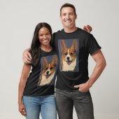 ペンブローク・ウェルシュ・コーギー 油絵 Tシャツ (ユニセックス)