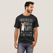 ペンブローク・ウェルシュ・コーギー+私+幸せ You+それほどでも Tシャツ (正面フル)