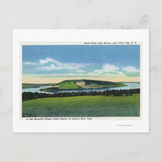 ペンヤン近くのブラフポイントのビュー ポストカード (正面)