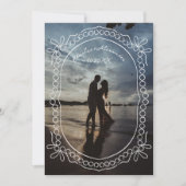 ペンリボンと真珠の写真 セーブザデート (正面)