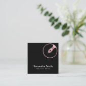 ペンロゴフリーランスのライターと書道のライター スクエア名刺 (スタンド正面)