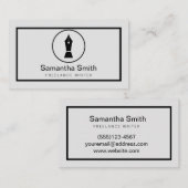 ペンロゴフリーランスのライターと書道のライター 名刺 (正面/裏面)