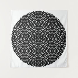 ペンローズタイリングパターン白黒Mg0.5タペストリ タペストリー