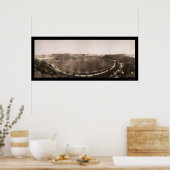 ペン対ミシガンサッカーゲーム写真1905 ポスター (キッチン)