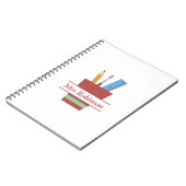 ペン立てモノグラム先生サンキューギフト ノートブック (左側)