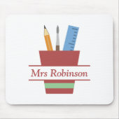 ペン立てモノグラム先生サンキューギフト マウスパッド (正面)